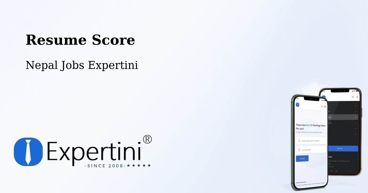 Resume Score & Job Description Match Tool – Nepal - Nepal Jobs Expertini